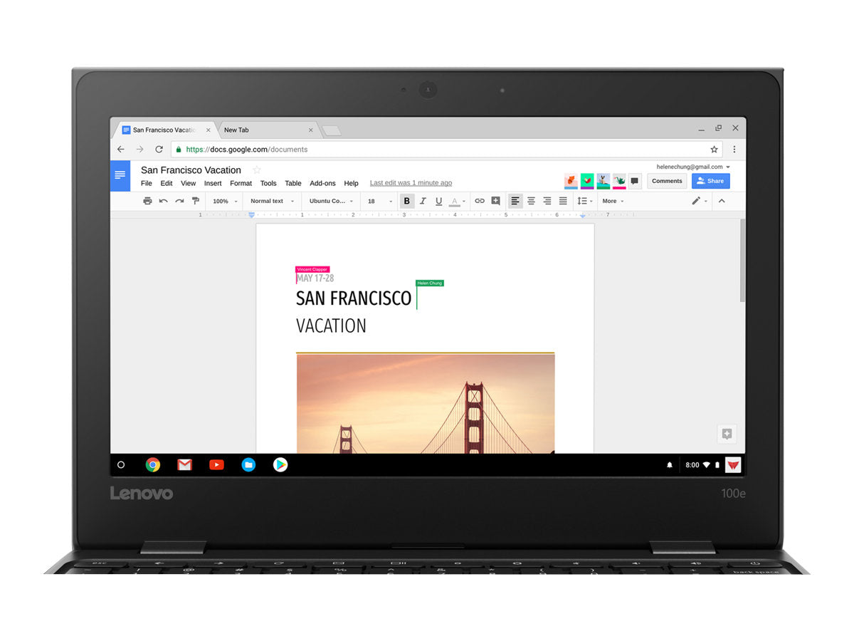 Lenovo Chromebook 100E 1st Gen 11.6" Celeron N3350 1.1 GHz (2019)